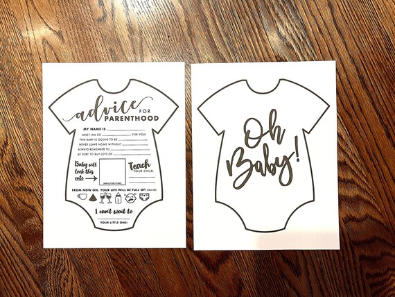 Black and White Oh Baby! Onesie Shape Advice for Parenthood
