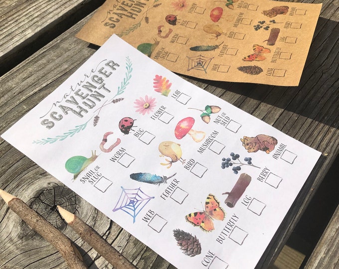 Nature Scavenger Hunt for Kids, Printable Instant Download - Etsy UK