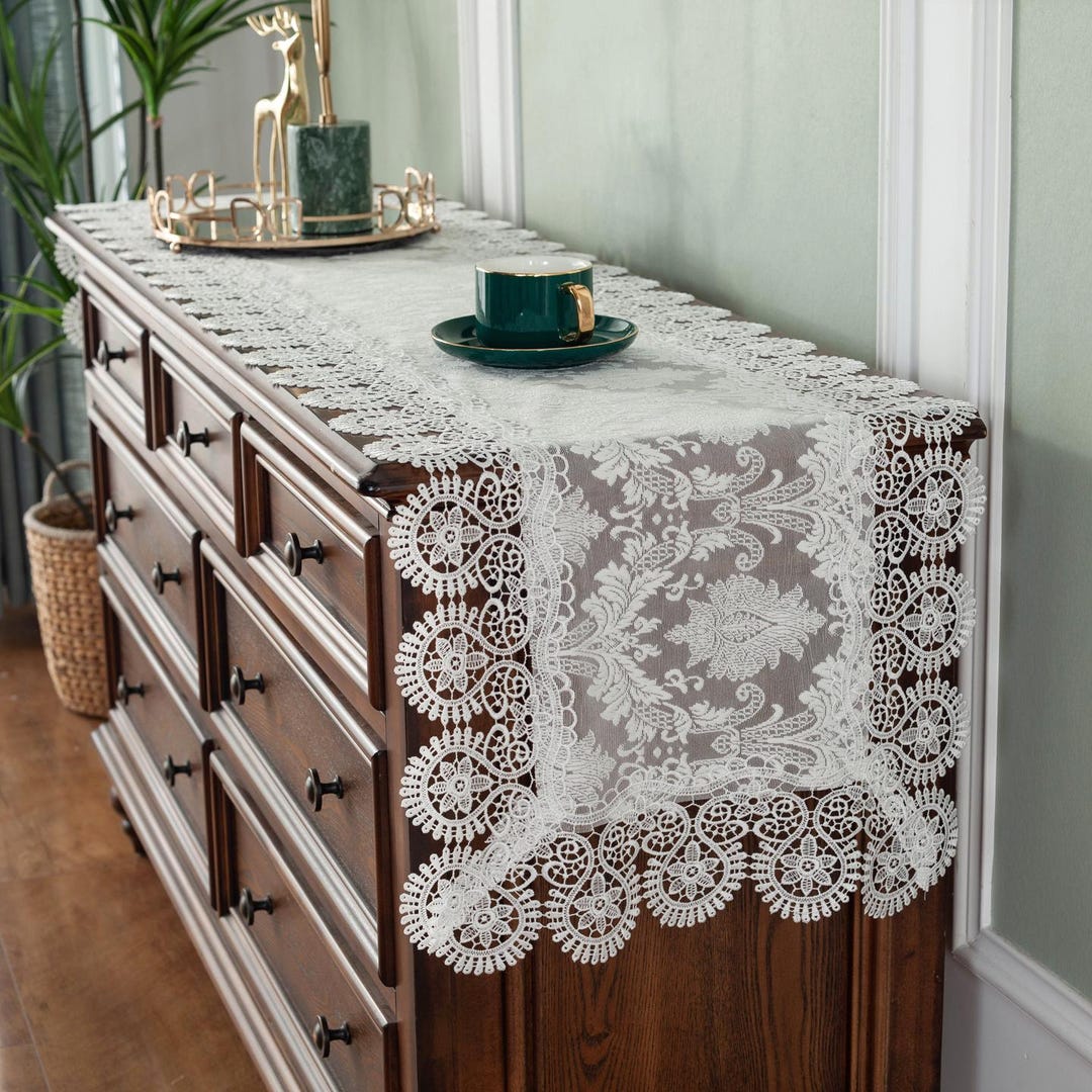 lace dresser runners Sophia Lace Table Runner