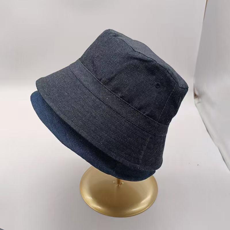 Reversible Black and Blue Linen Bucket Hat - Etsy Israel display picture 3