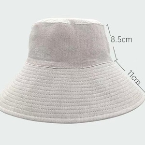 Handmade Natural Linen Wide-Brim Sun Hat  Summer Beach Hat Breathable & Packable