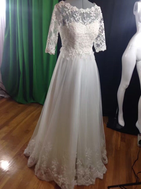 boat neck dress 3 4 sleeve