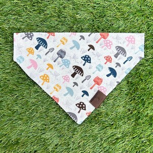 Dog Bandana | Over the Collar | Bandana | Mushroom print | Dog Bandana | Cat Bandana |Slip on Bandana |Gift for pets