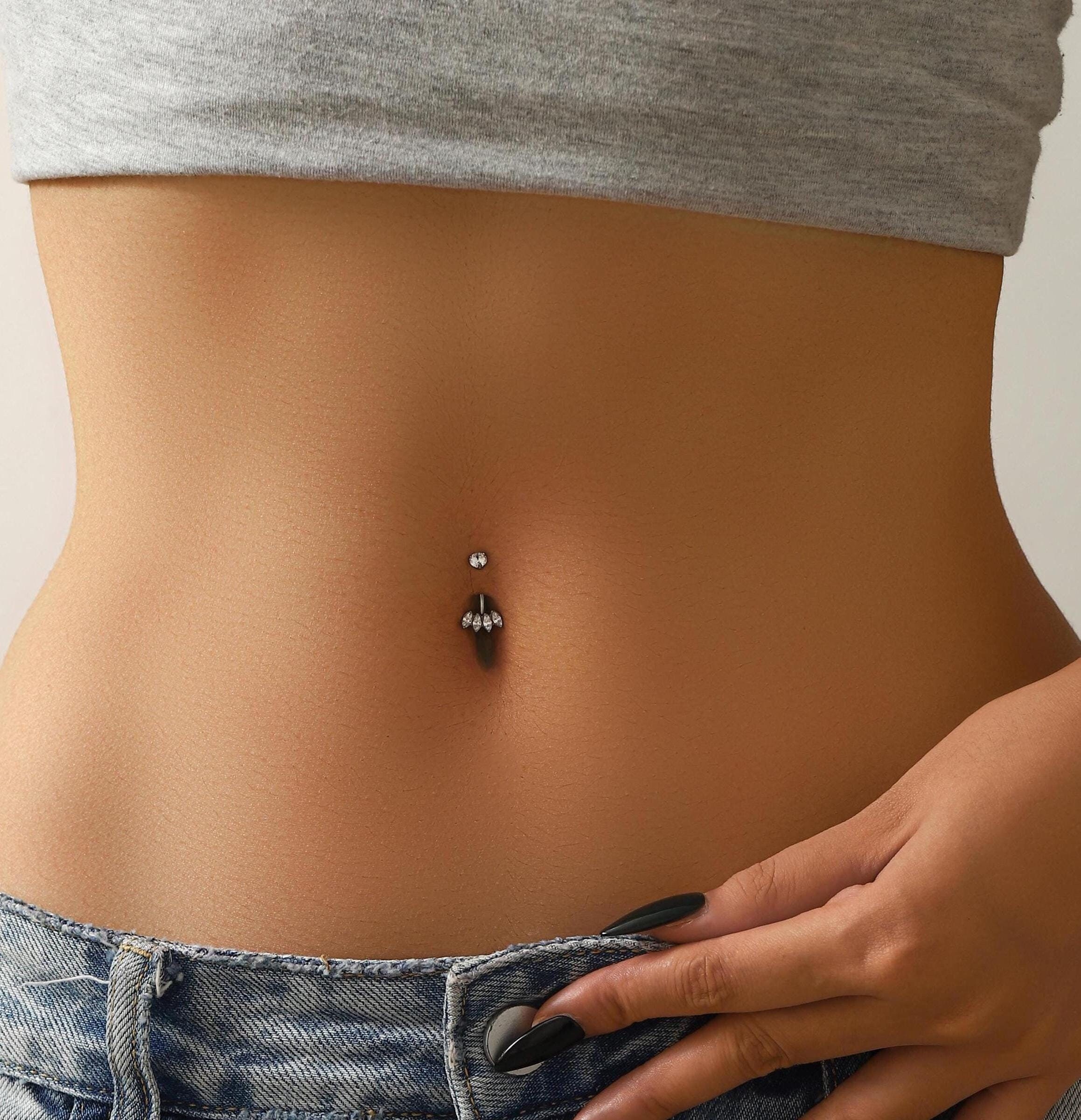 Small belly button jewelry discount