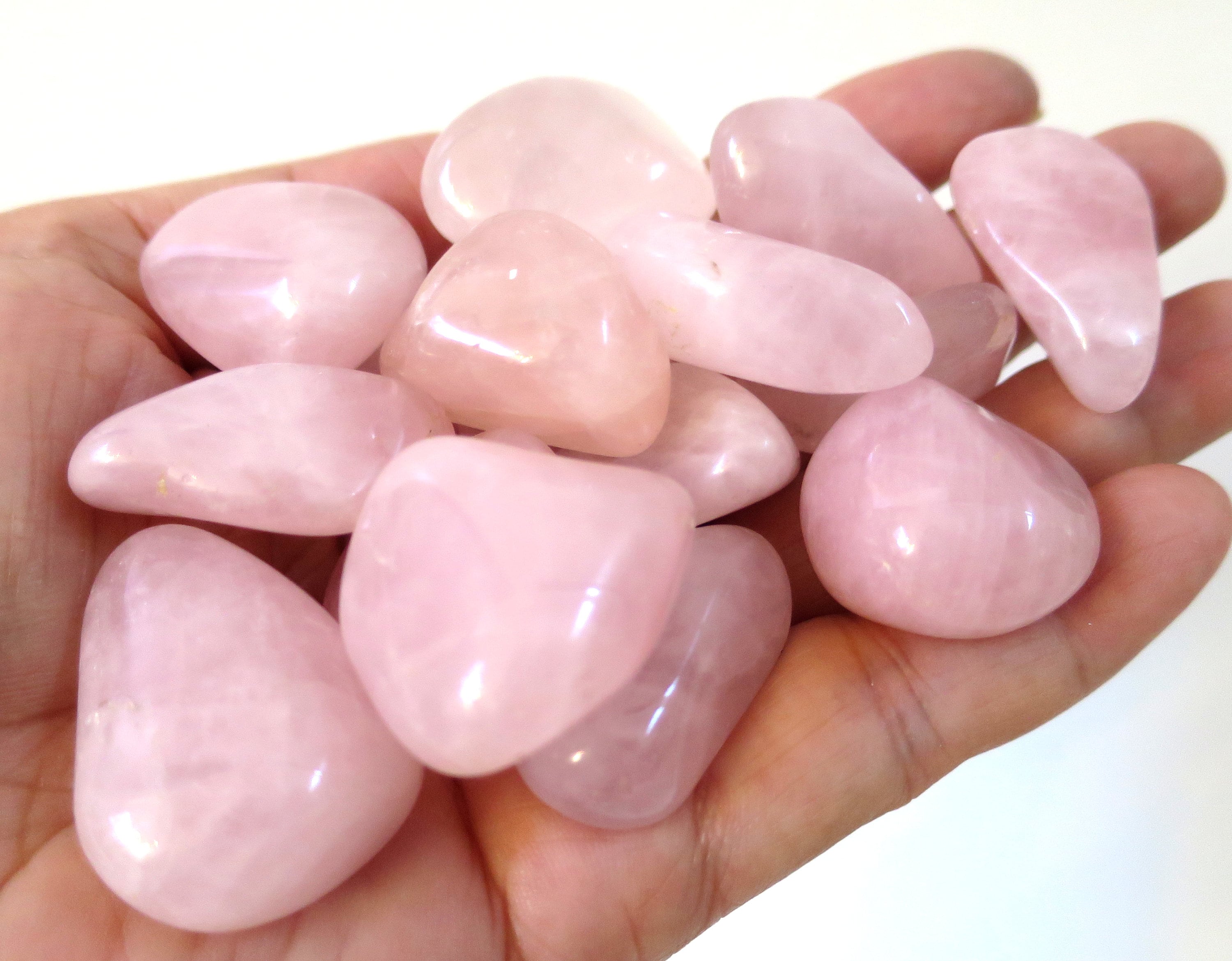 Rose Quartz Tumbled Stone - Small (Set of 3)