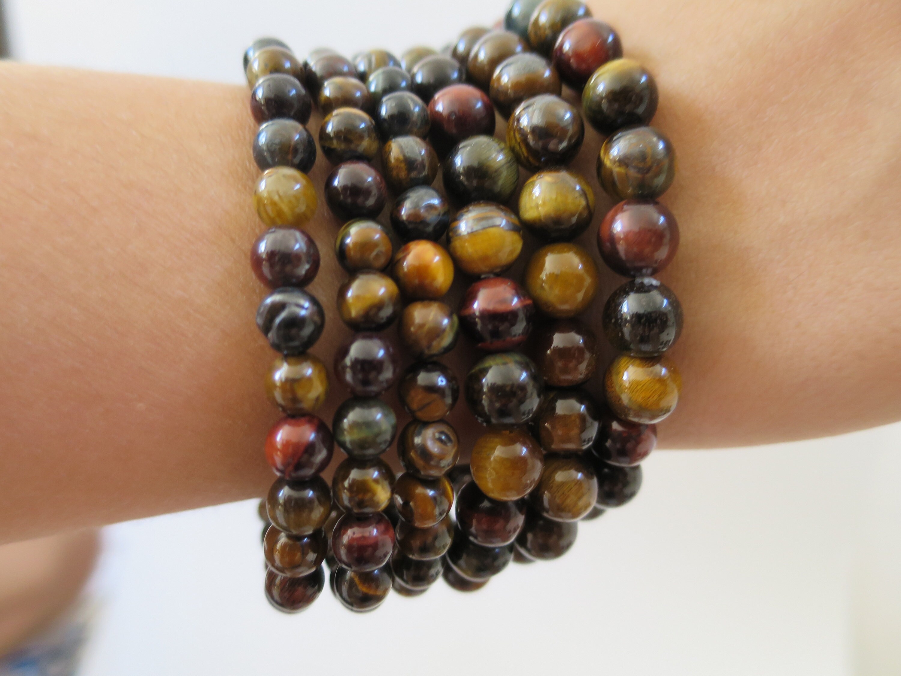 8mm Beaded Bracelet Tiger's Eye