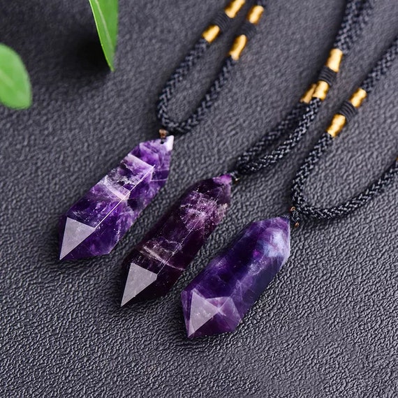Amazon.com: Amethyst Necklace - Amethyst Point - Chakra Pendant - Amethyst  Stones Necklaces - Crystal Gem Necklace - Hexagonal Necklace - Healing  Crystal Jewelry For Women & Men - Good Luck Spiritual Gifts : Health &  Household
