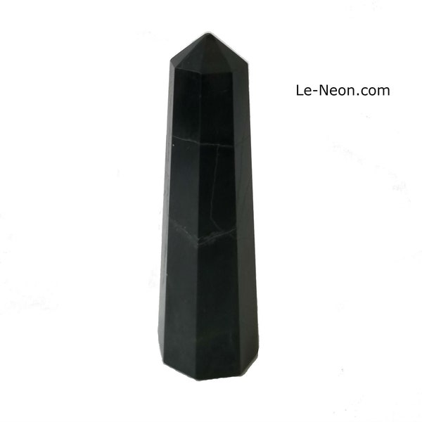 1 Black Onyx Tower Wand Point, Black Onyx Polished, Grade "A"