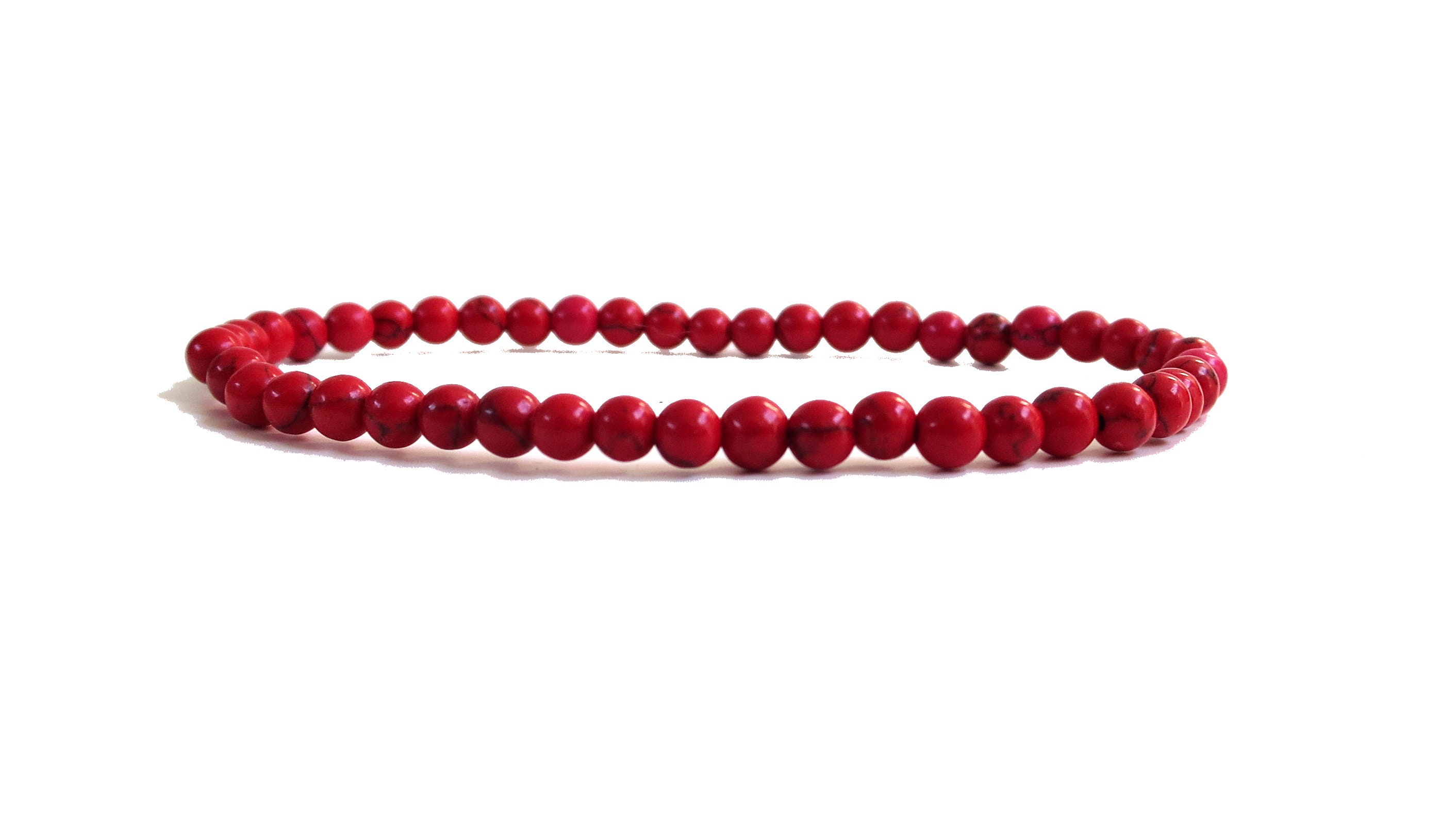 Red coral bead bracelet sale