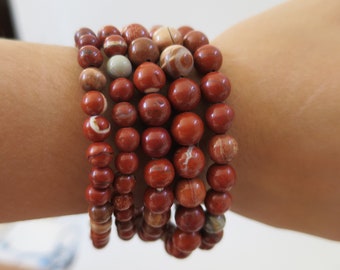 EvaDane Natural Red Jasper Gemstone Tibetan Bead Alphabet Letter X Charm Stretch Bracelet EvaDane Natural Red Jasper Gemstone Tibetan Bead Alphabet Letter X Charm Stretch Bracelet