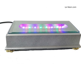 15 led Rectangle Light stand,  for large size gemstone pieces, sculptures, glass awards