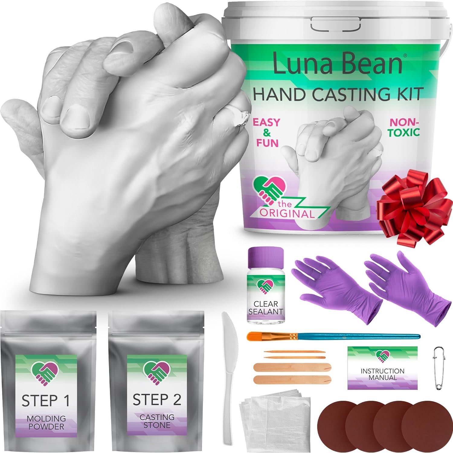 Baby Alginate Molding Powder Replacement - Refill for Baby Hand & Baby Feet  Mold Casting Kit- (Step 1 & 2) - Perfect for Baby Keepsake Items, Gifts, 