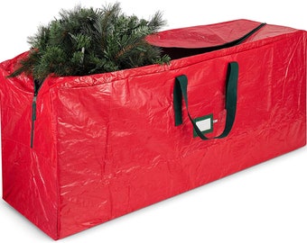 Christmas Tree Storage Bag - Fits Up to 9 ft Tall Holiday Artificial Disassembled Trees with Durable Reinforced Handles & Dual Zipper