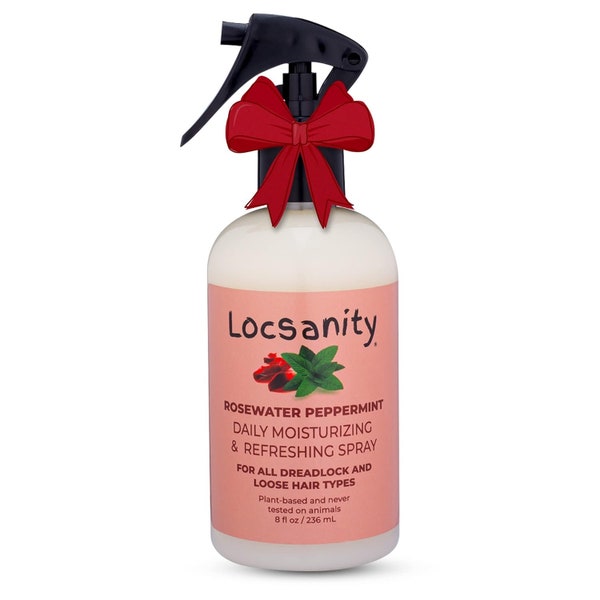 Locsanity Daily Moisturizing Refreshing Spray for Locs, Dreadlocks - Rose Water and Peppermint Hair Scalp Moisturizer, Dreadlock Spray 8 OZ