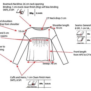 Op de afbeelding: Een lijntekening van een shirt met lange mouwen, een boot halslijn, afhangende schouders en een geplooide detail in de taille. Het shirt heeft een val van 10 cm vanaf de schouder, een schouderlengte van 10 cm en een voorlengte van 60 cm vanaf het hoogste punt van de schouder tot aan de zoom. De mouwen lopen taps toe naar een opening van 12 cm. De breedte van het shirt is 78 cm.