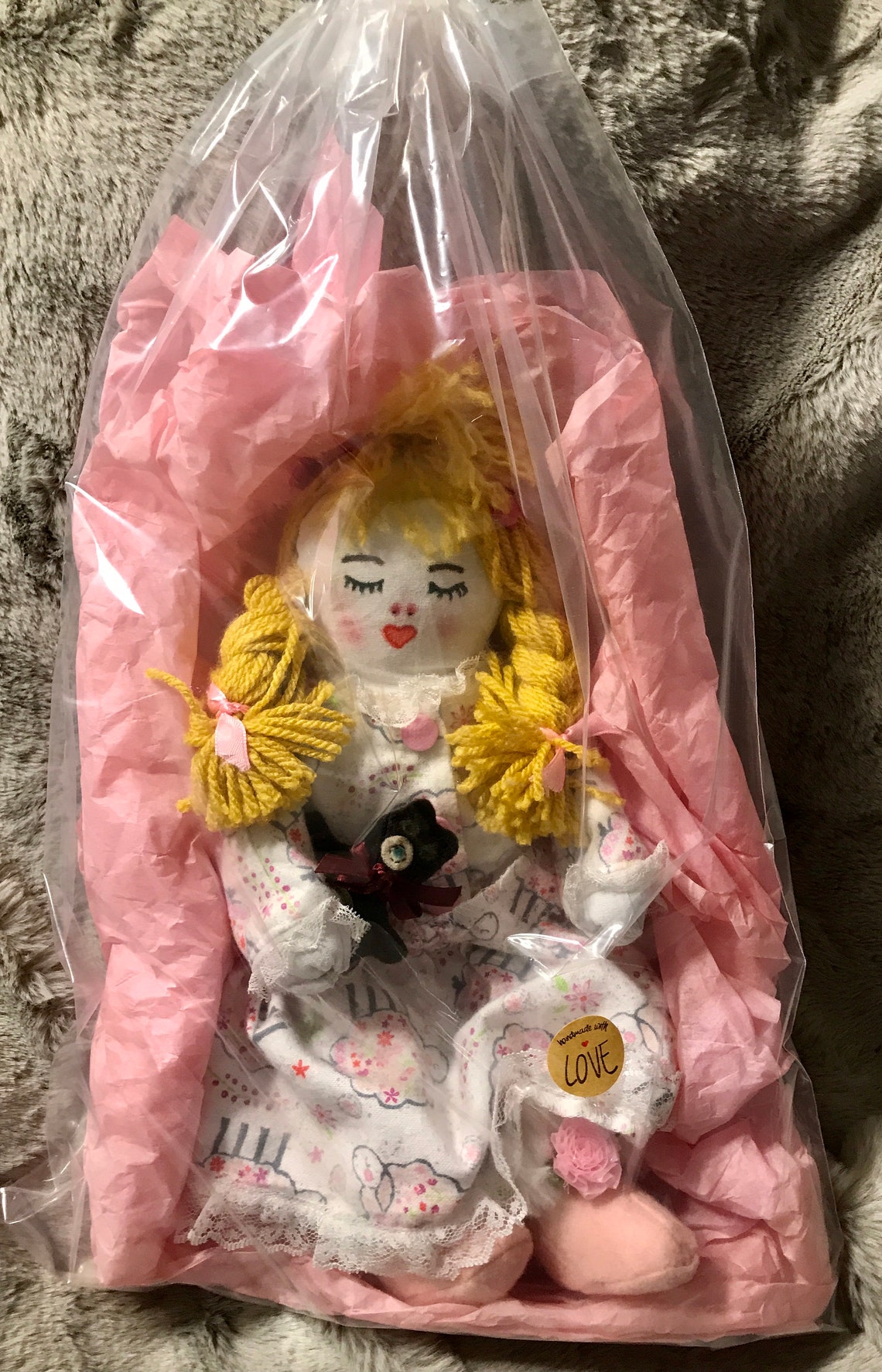 Sleepyhead doll sleeping doll soft sleep doll with tiny bear Etsy