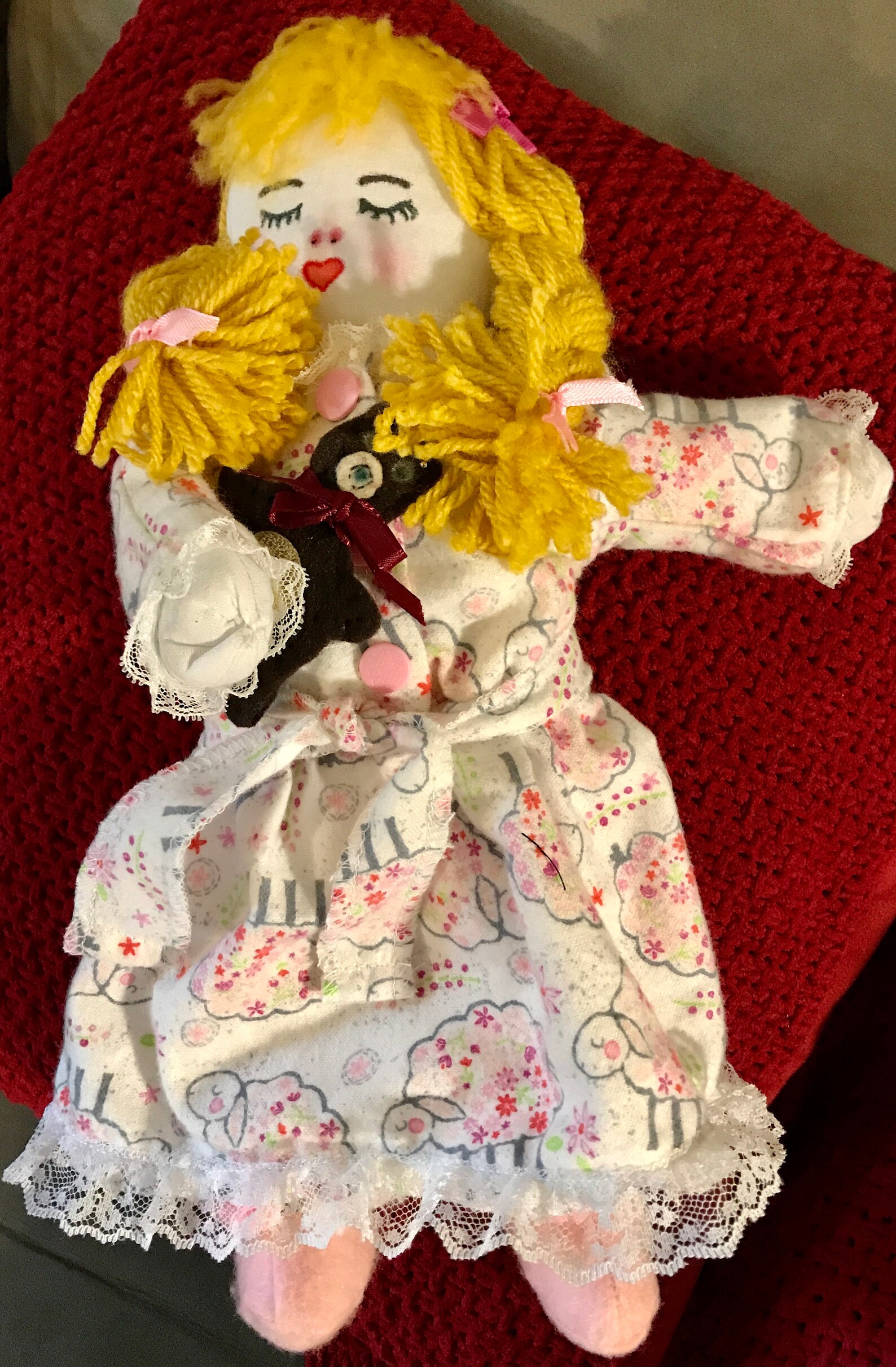 Sleepyhead doll sleeping doll soft sleep doll with tiny bear Etsy