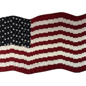 Waving Flag Wall Quilt, American Flag quilt kit