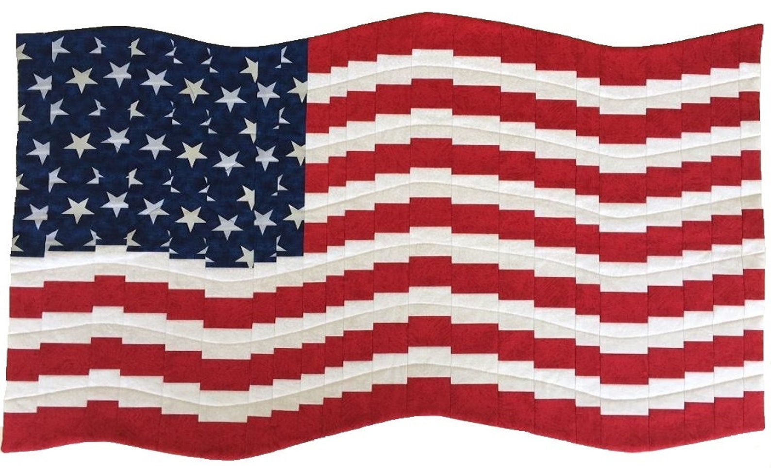 Waving Flag Wall Quilt American Flag Quilt Kit Etsy