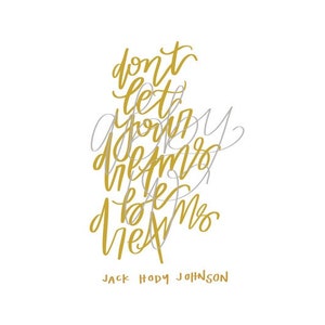 jack johnson “dreams be dreams” lyric poster digital download