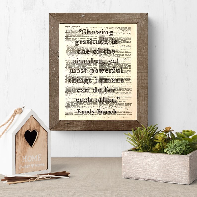 Randy Pausch Gratitude Citation / Justice sociale / Etsy