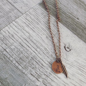 My tribe collection: teepee, arrow, feather necklace, my tribe jewelry, my group, outdoor jewelry, mountain jewelry
