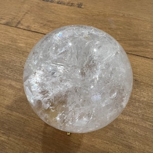 Clear Quartz Sphere Inclusions Rainbow