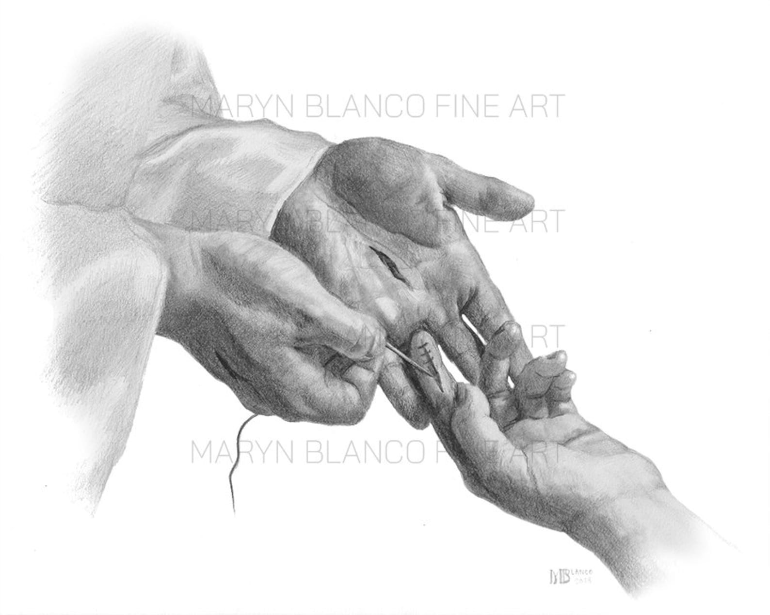 Christ Heals All Wounds | DIGITAL File of Pencil Drawing - Etsy
