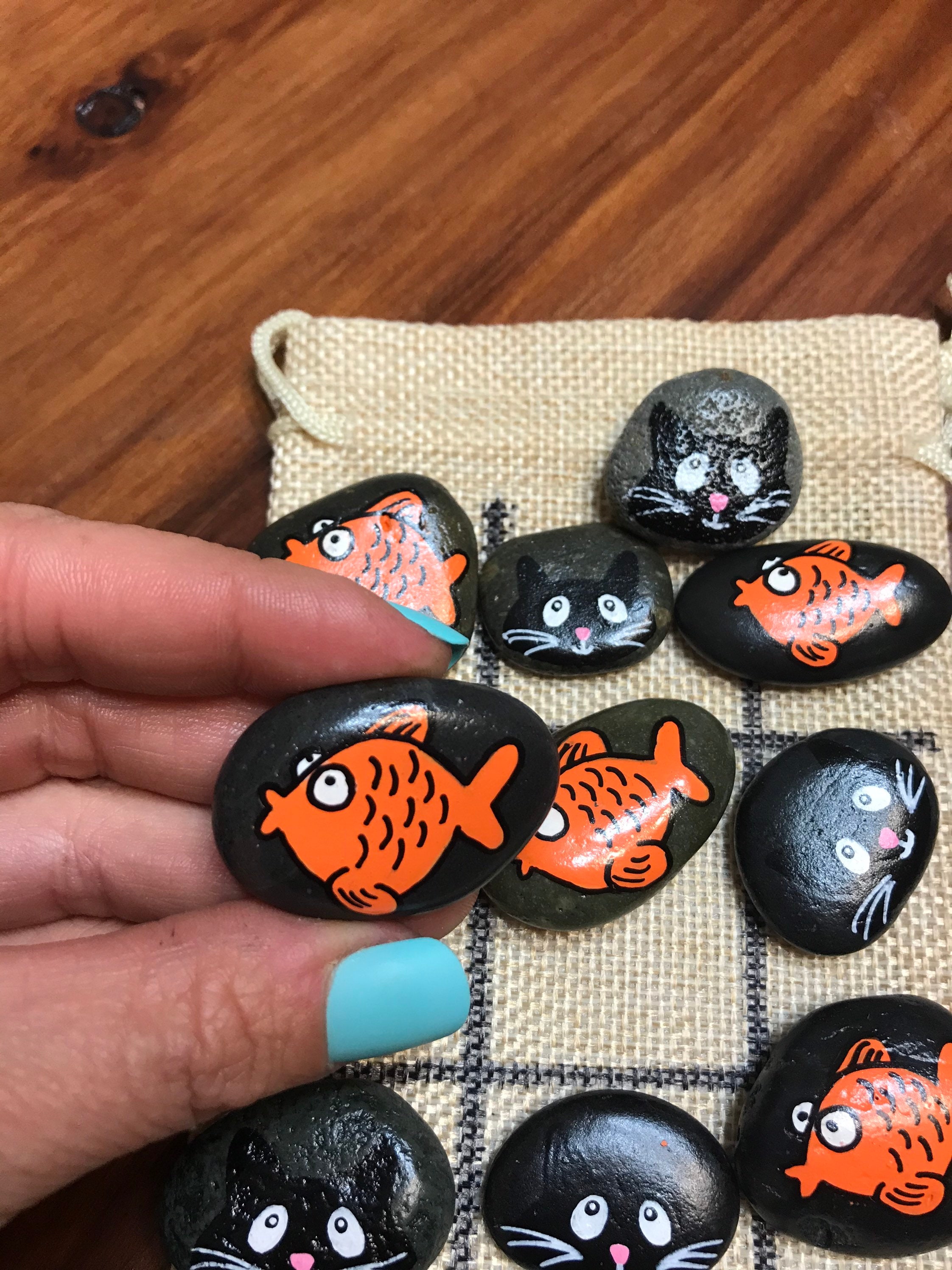 Cat Tic Tac Toe // Crazy Cat Lady Gift // Cat and Fish Tic ...