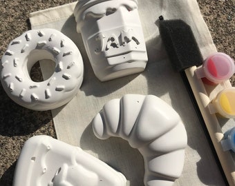 Pinceles guía práctica Pott'd Kit de cerámica de Arcilla Seca al Aire para Principiantes Pinturas El Kit Incluye: Arcilla Seca al Aire Herramientas sellador 