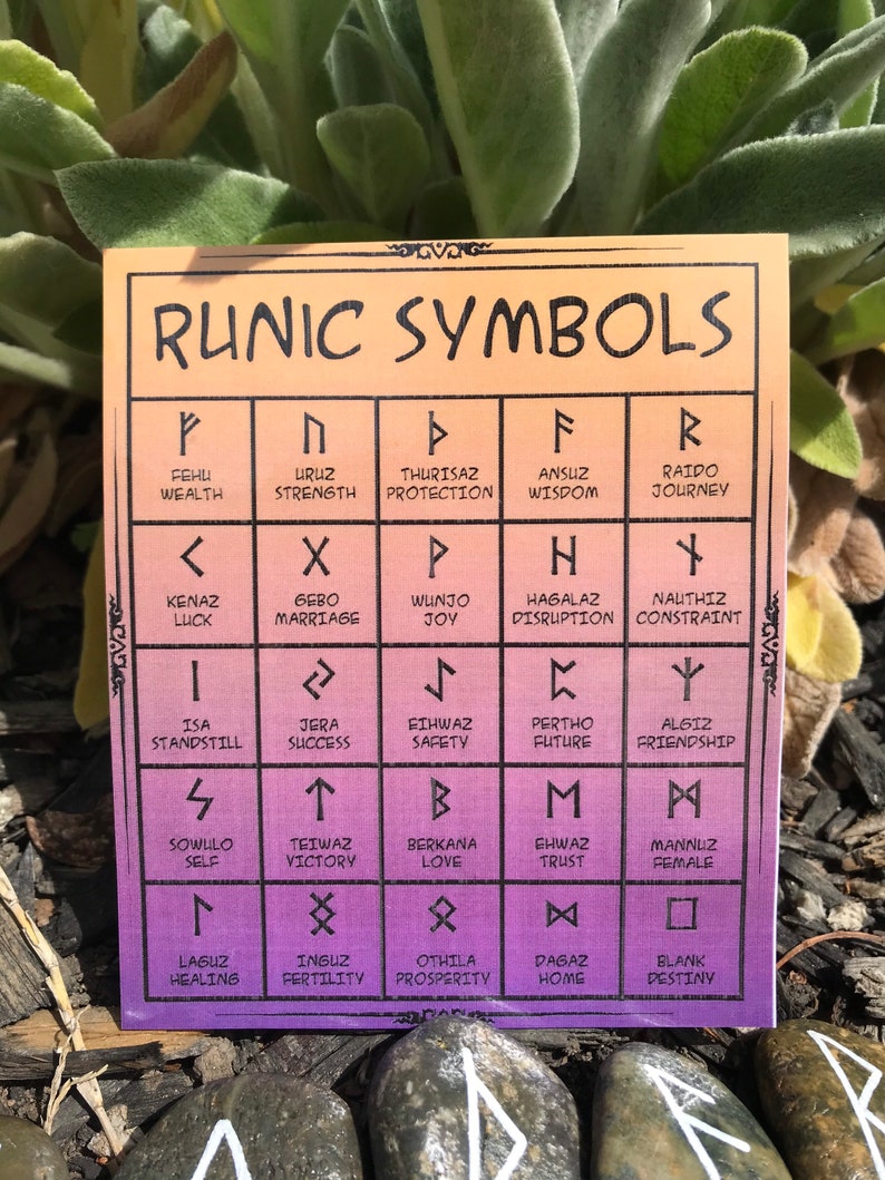 DIY Rune Set // Rune Stone // Natural Stone Rune // Elder Etsy