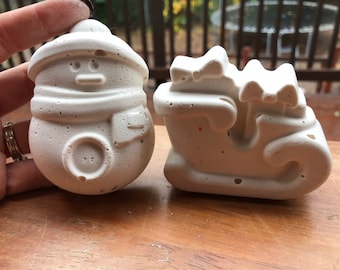 Christmas Painting Craft // Christmas  Craft Kit // Ceramic Painting // Kids Painting Kit // Gift for Kids // Paint Party // Frozen Gift