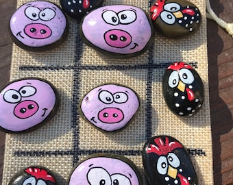 Farm Animal Tic Tac Toe // Farm Animal Game // Toddler Gift // Farm Tic Tac Toe // Old McDonald Gift // Old McDonald Tic Tac Toe