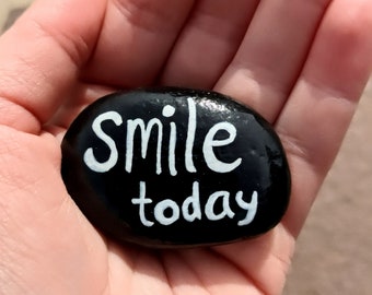 Piedra de positividad personalizada - Regalo de ánimo - Piedra recordatoria inspiradora - Afirmación positiva - Conciencia de la salud mental - Positividad