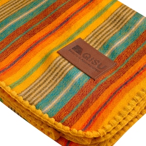 ALPACA WOOL BLANKET | Wool Blanket | Wool Throw | Beautiful, Ultra-Soft, Hypoallergenic & Breathable | 85x65" |  Yellow Mellow