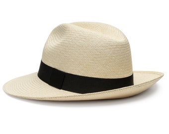 Fedora Panamá tejida a mano: auténtico sombrero de palma toquilla