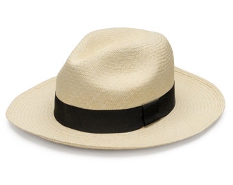 Sombrero Panamá Montecristi tejido a mano: Auténtico Fedora de Palma Toquilla