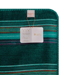 Manta de lana de alpaca turquesa: suave e hipoalergénica (85 x 65 pulgadas) imagen 3