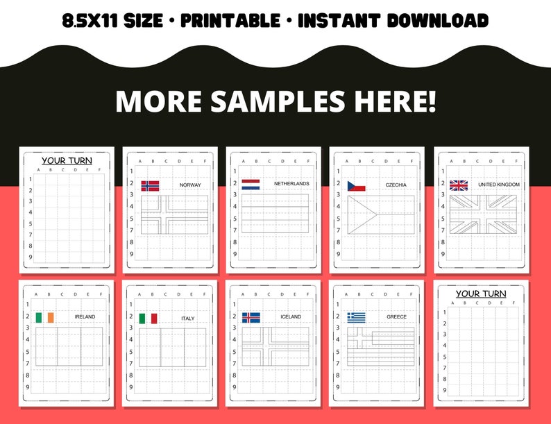 Printable How to Draw Country Flags Activity Pages for Kids Etsy