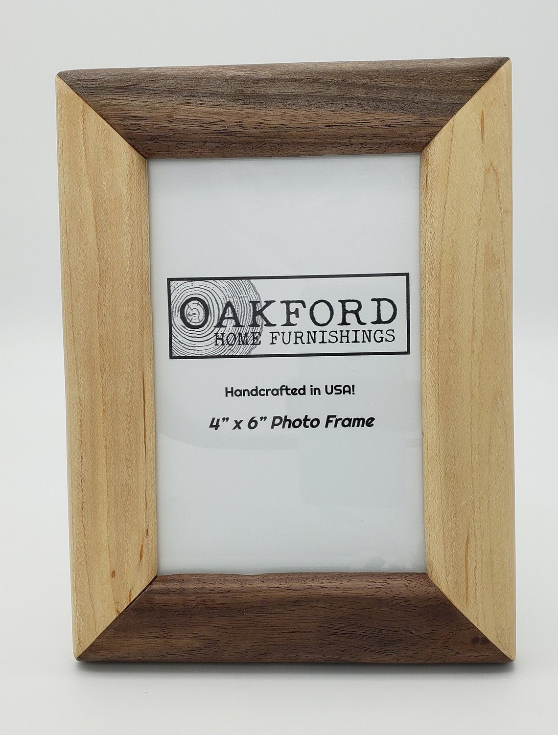Wood Picture Frame Maple Walnut 4x6 Picture Frame Etsy