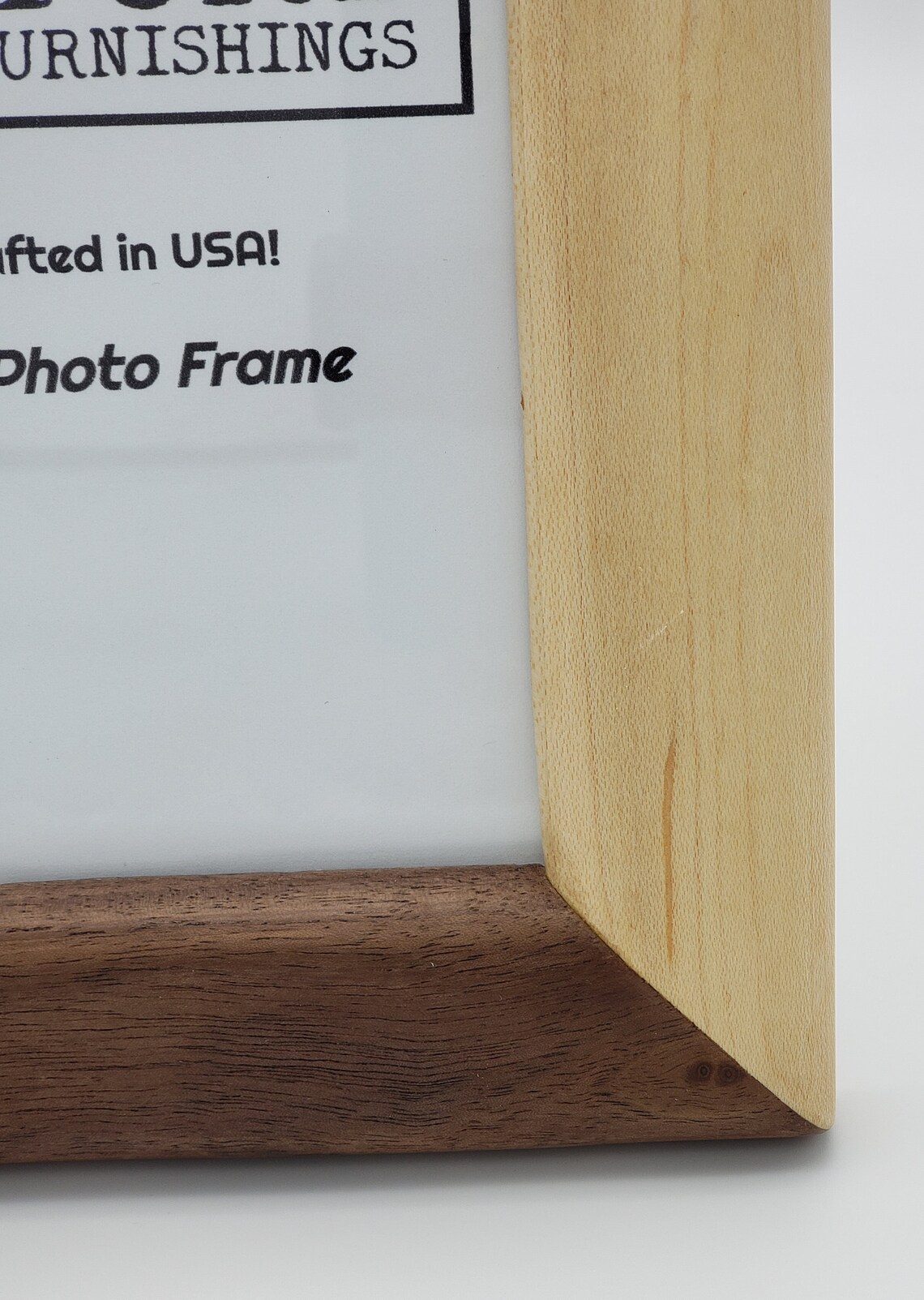Wood Picture Frame Maple Walnut 4x6 Picture Frame Etsy