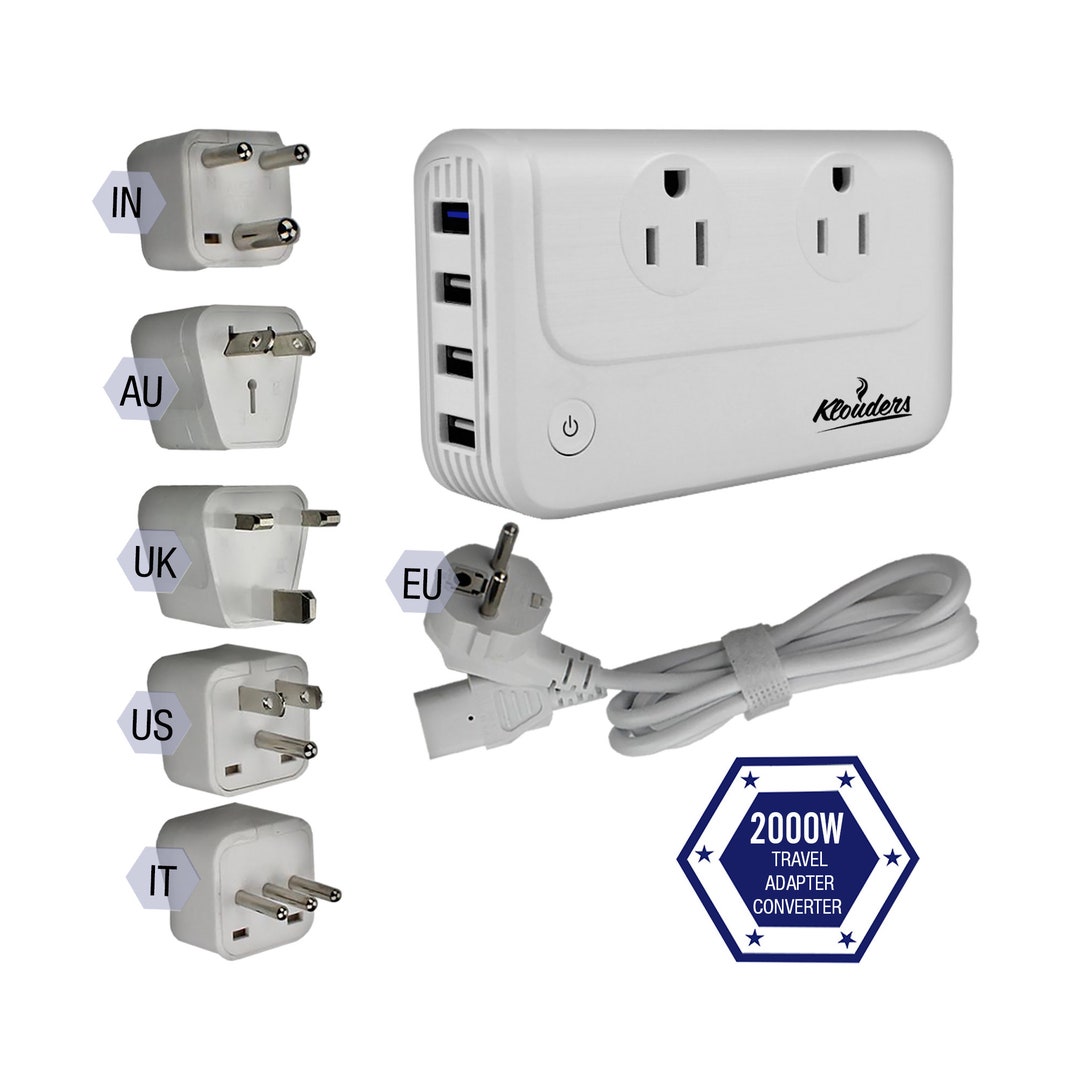 2000watt Voltage Converter for International Travel Step Down 220v