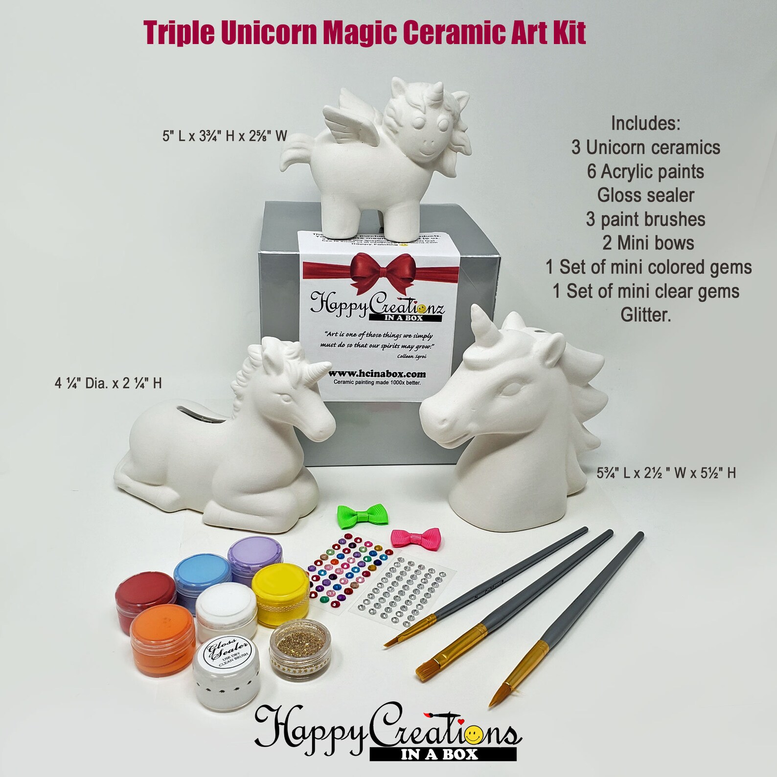 Triple Magic Unicorn DIY Paint Your Own Etsy