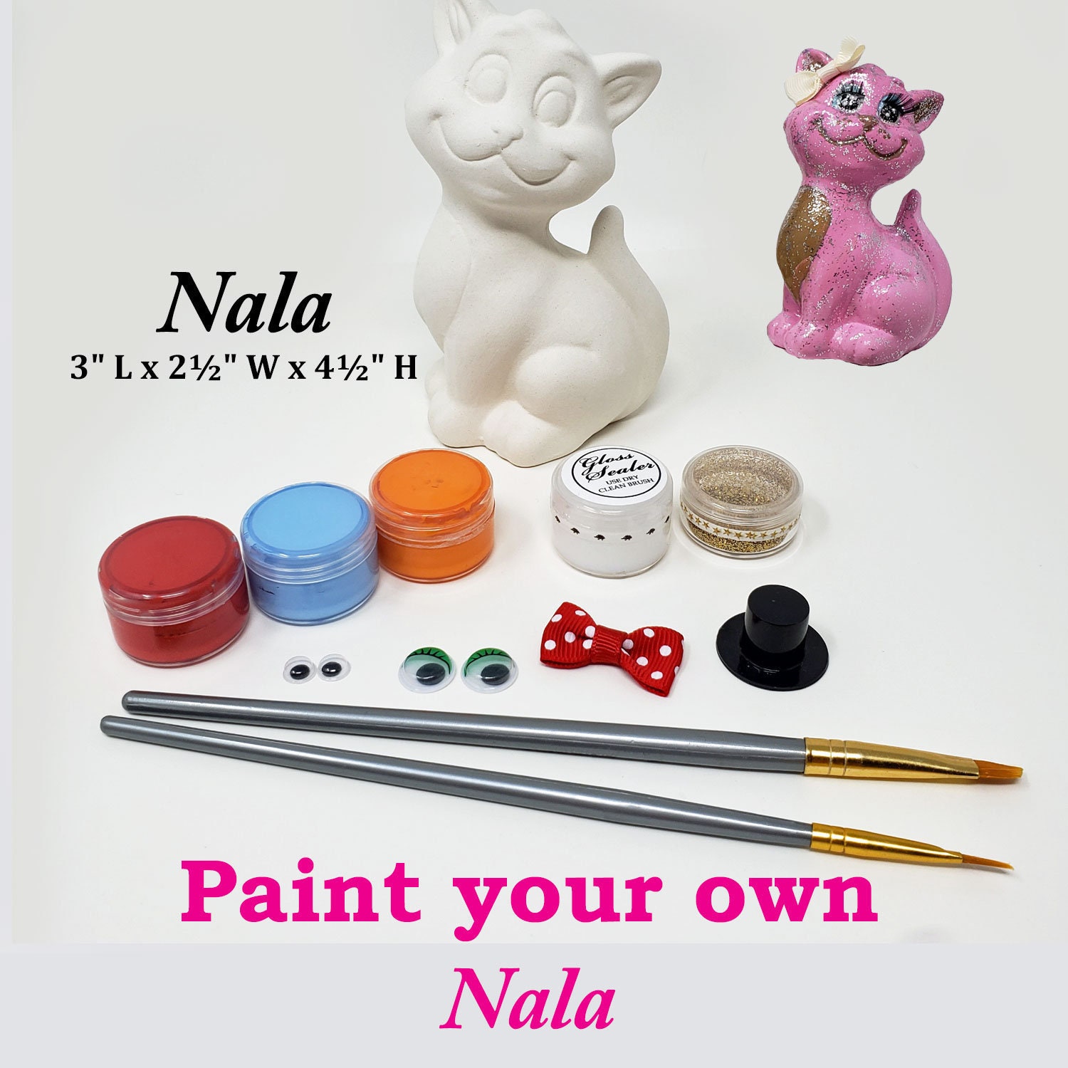 Paint your own ceramics a home craft kit for kids Fall in Etsy