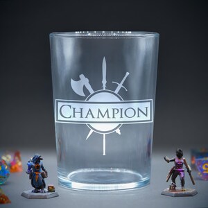 DnD Etched Class Glass - Champion