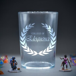 DnD Etched Class Glass - College of Eloquence