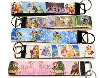 Purse or Wallet Strap Wristlet Disney Colorful faces of Mickey Mouse Key fob Strap or Key