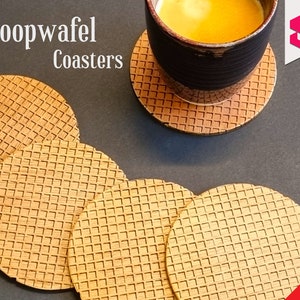 Stroopwafel coasters laser cut svg template