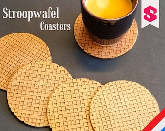 Stroopwafel coasters laser cut svg template