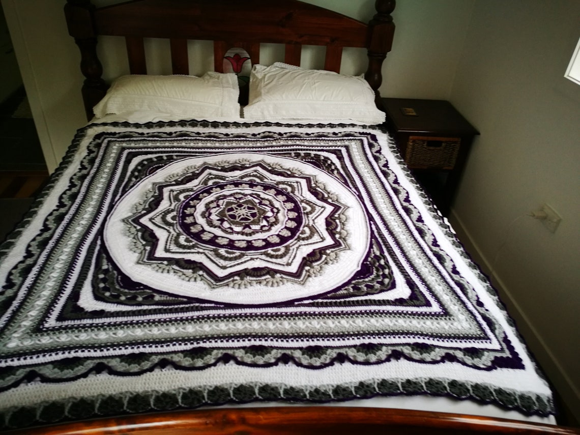 Shades of Grey 1 Handmade Queen Size Crochet Afghan/blanket Etsy